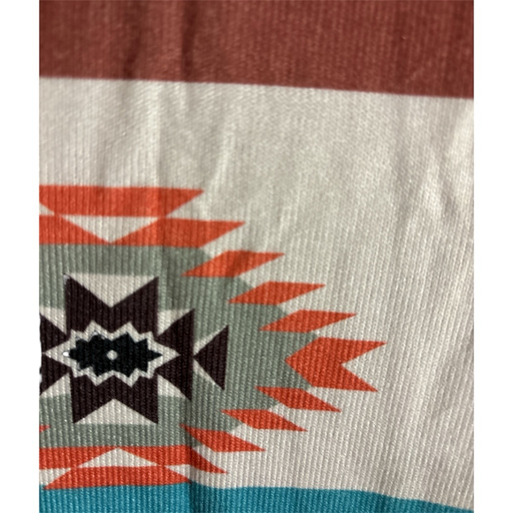 Western Boho Duster Cardigan Multicolor Aztec Southwestern Tribal Print Size 14 - Picture 5 of 7